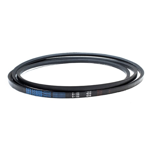 D&D B155 Classical V-Belt, 158 in Outside Length, 21/32 in Top Width, 1 Ribs B155 - main